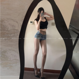 恶魔大人情趣性感油亮丝袜马油连裤袜油光神裤夏季超薄打底黑丝袜