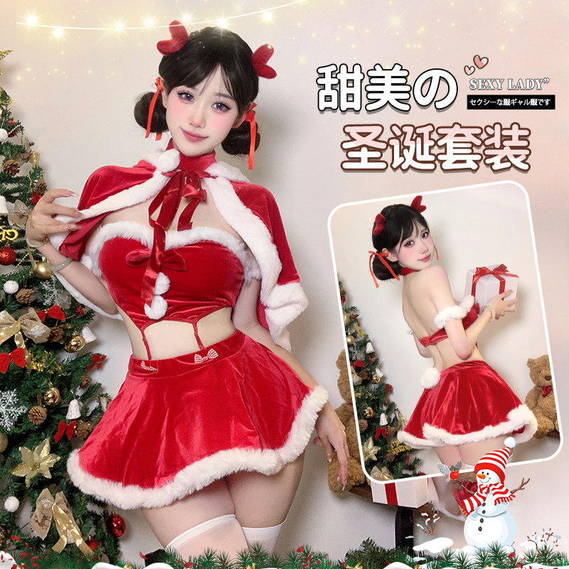 恶魔大人情趣圣诞装性感兔女郎制服套装cos麋鹿角色扮演睡衣内衣