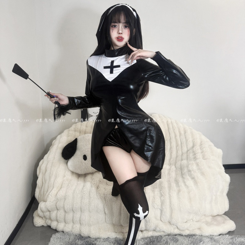 十字修女护士制服性感舞台装睡裙