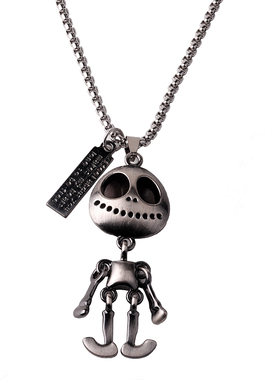 不掉色钛钢项链可活动男女街头