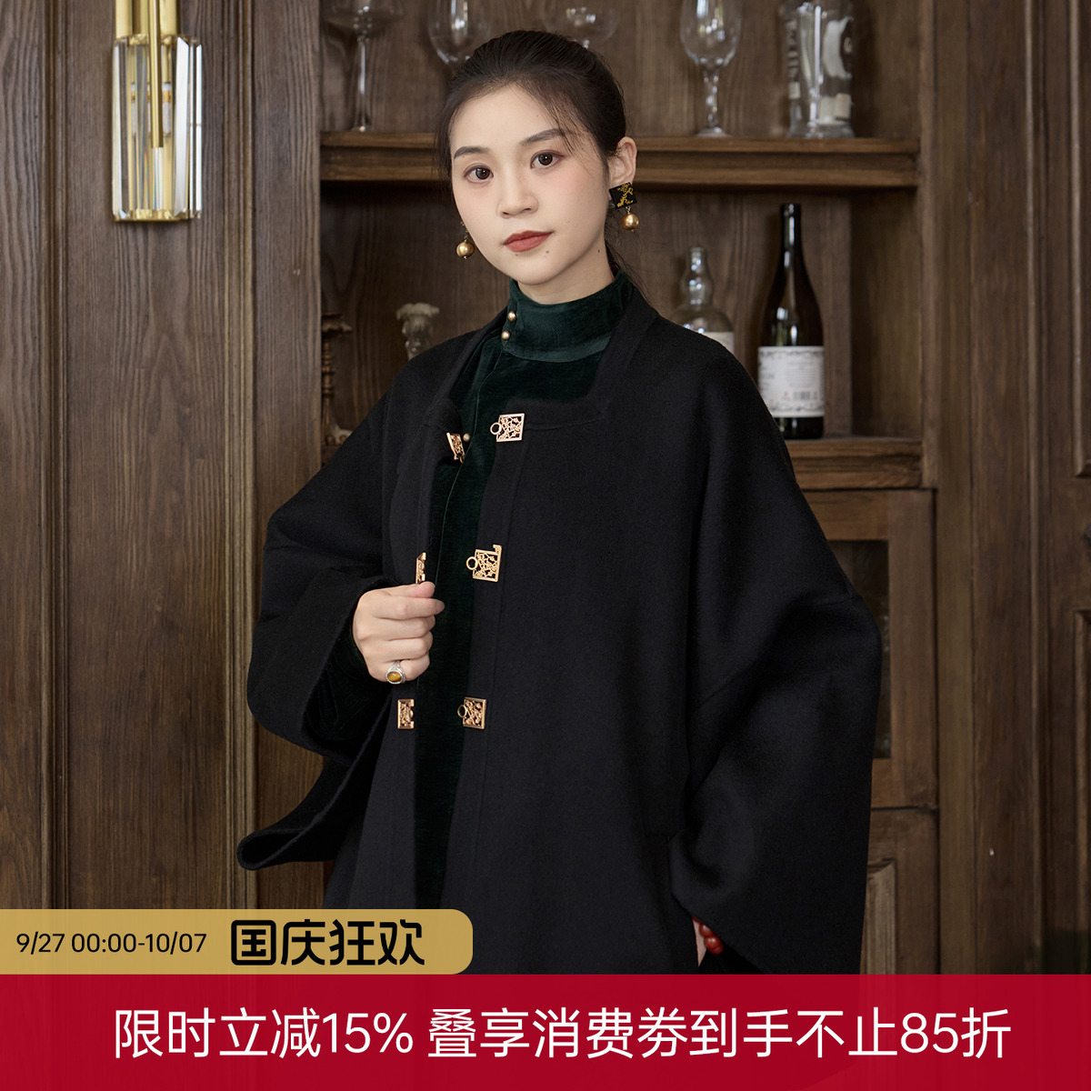 听旬滕王阁序秋冬纯羊毛大衣女