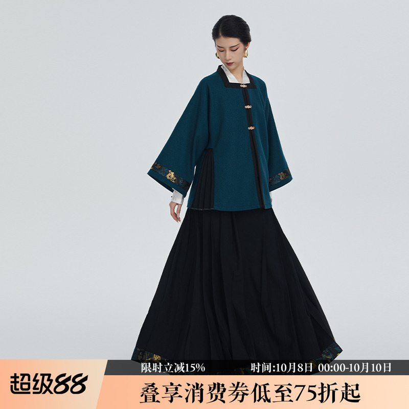通勤日常改良马面裙听旬春秋汉服