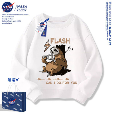 NASA联名疯狂动物城2圆领卫衣男朱迪尼克衣服秋冬季儿童加厚外套