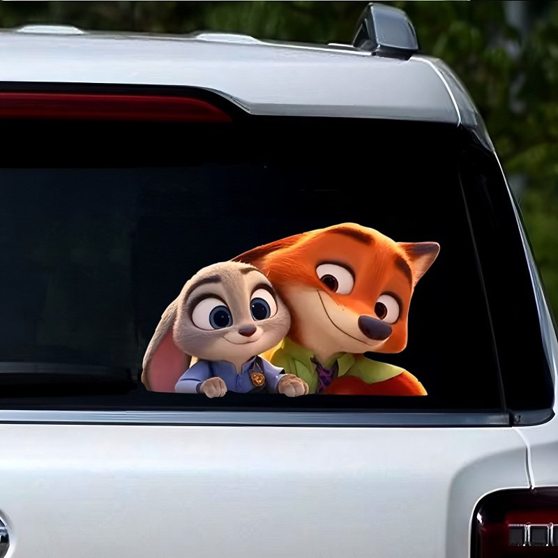 汽车贴纸疯狂动物城朱迪尼克个性创意车贴可爱卡通电动摩托装饰贴,汽车用品/电子/清洗/改装,汽车贴片/贴纸,淘宝优惠券,粉丝福利购,淘宝优惠卷