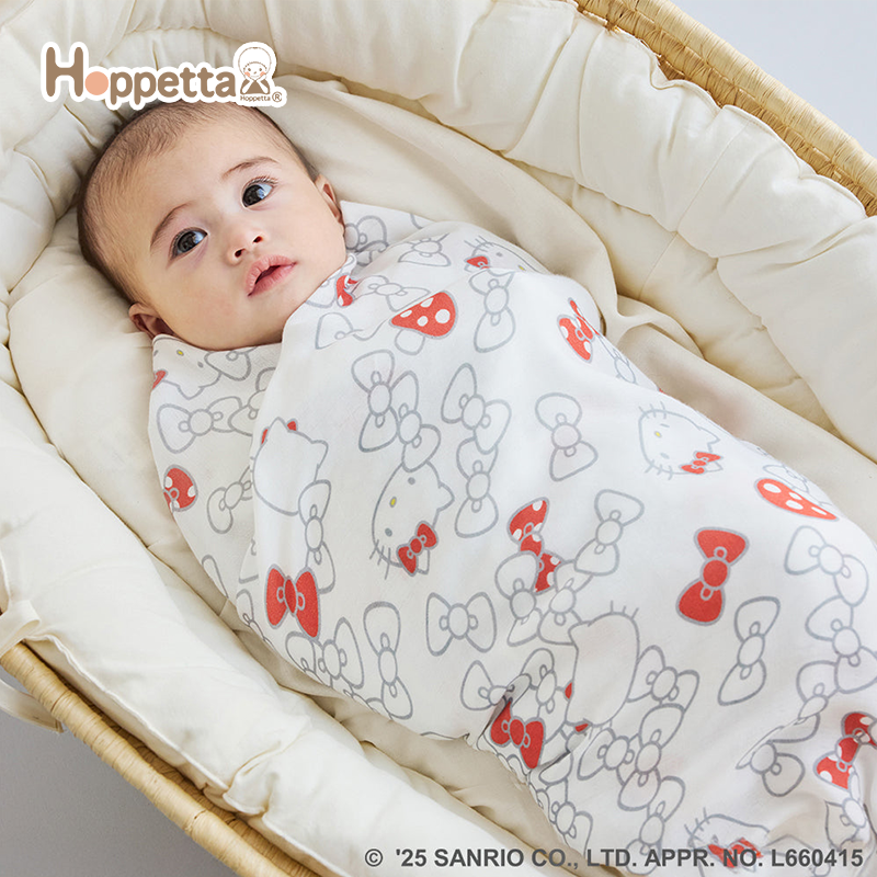 日本Hoppetta竹纤维HELLO KITTY多功能纱布包巾婴儿新生抱毯包被,婴童用品,婴童抱被/抱毯,淘宝优惠券,粉丝福利购,淘宝优惠卷