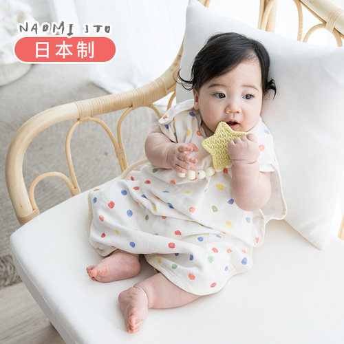 日本进口薄款三层纱布婴儿睡袋
