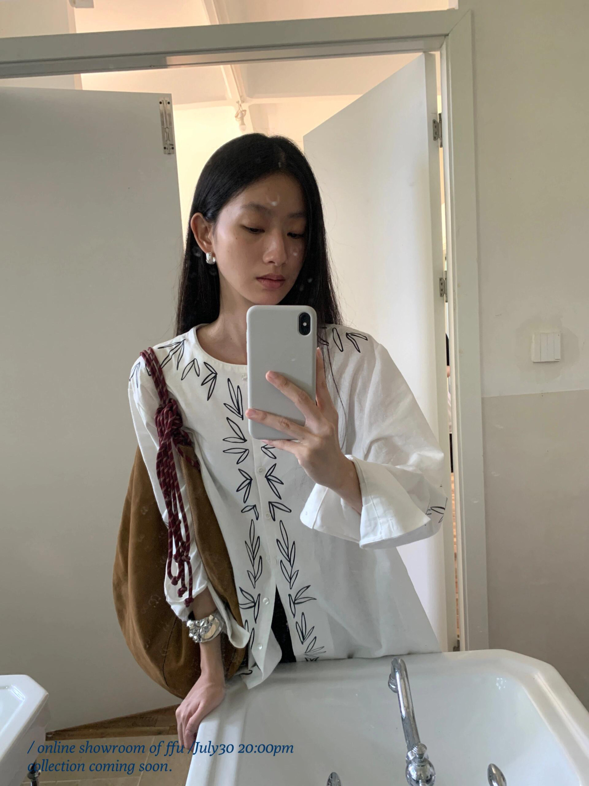 十三行2026春季新款韩版宽松简约休闲刺绣圆领长袖防晒亚麻衬衫女