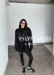 十三行2024秋冬新款韩版字母印花宽松洋气磨毛加厚长袖T恤上衣女