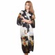 Nov Female New Sexy Long Vintage Robe Nightgown Kimono Print