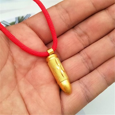 战狼子弹吊坠沙金黄铜镀金