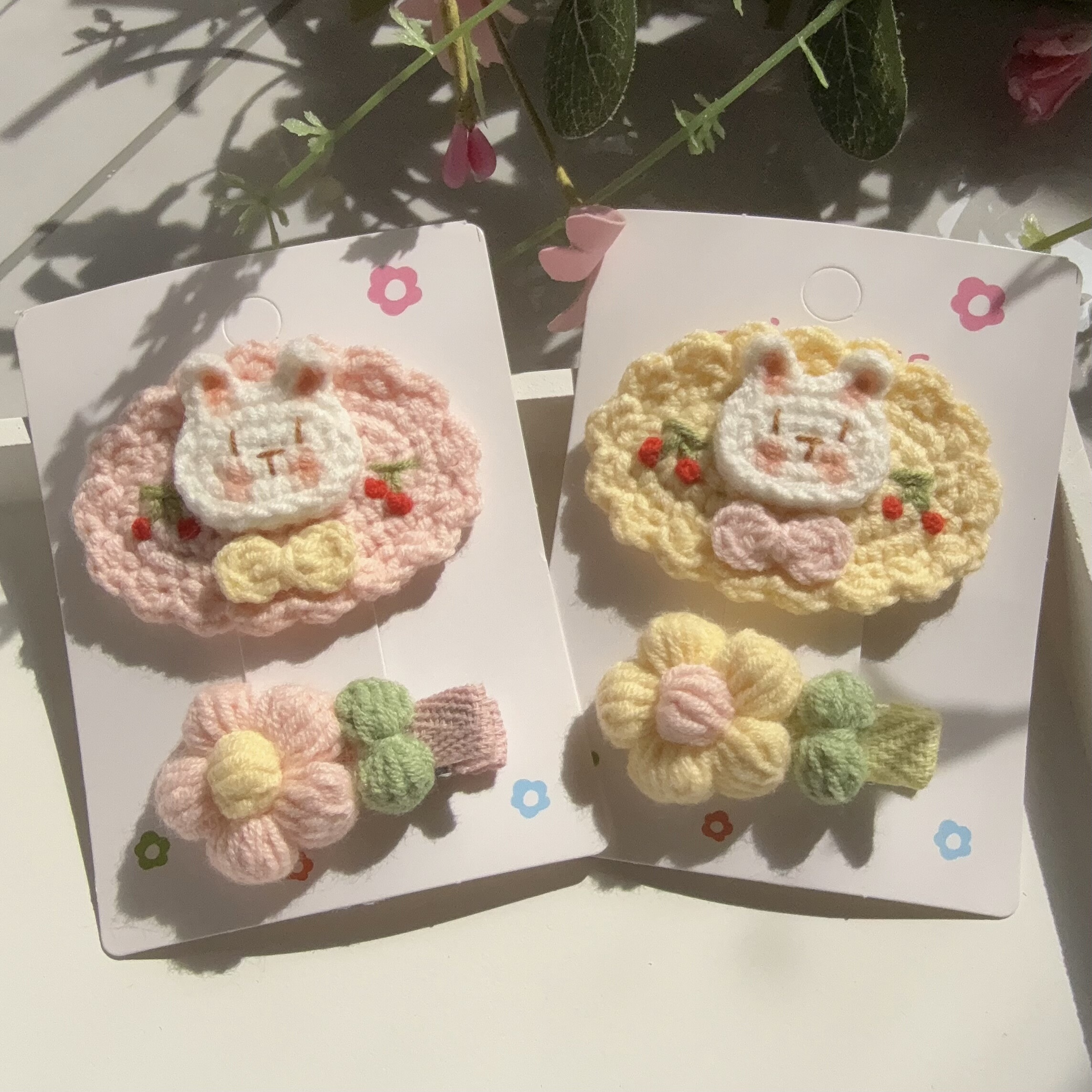 手工毛线编织可爱卡通小兔樱桃泡芙花少女儿童不伤发刘海边夹头饰,饰品/流行首饰/时尚饰品新,发饰,淘宝优惠券,粉丝福利购,淘宝优惠卷