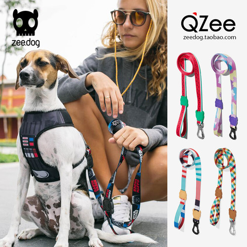美国zeedog狗狗牵引绳真旋钮锁扣