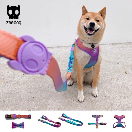 美国zeedog渐变狗项圈牵引绳胸背