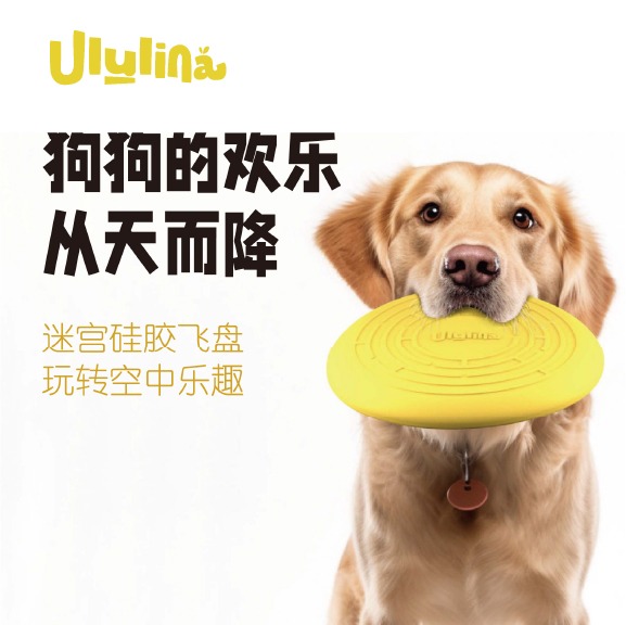 QZee Ululina餐碗飞碟训练互动耐咬解闷小中大型犬金毛柯基-封面