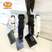 QZee意大利进口United Pets纯手工小牛皮狗项圈 宠物可调真皮脖环