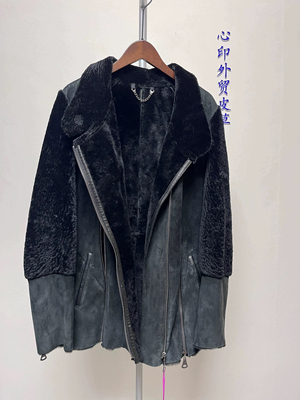 小码冬季新款皮毛一体女式短款新款皮草外套时尚修身外域风格外套