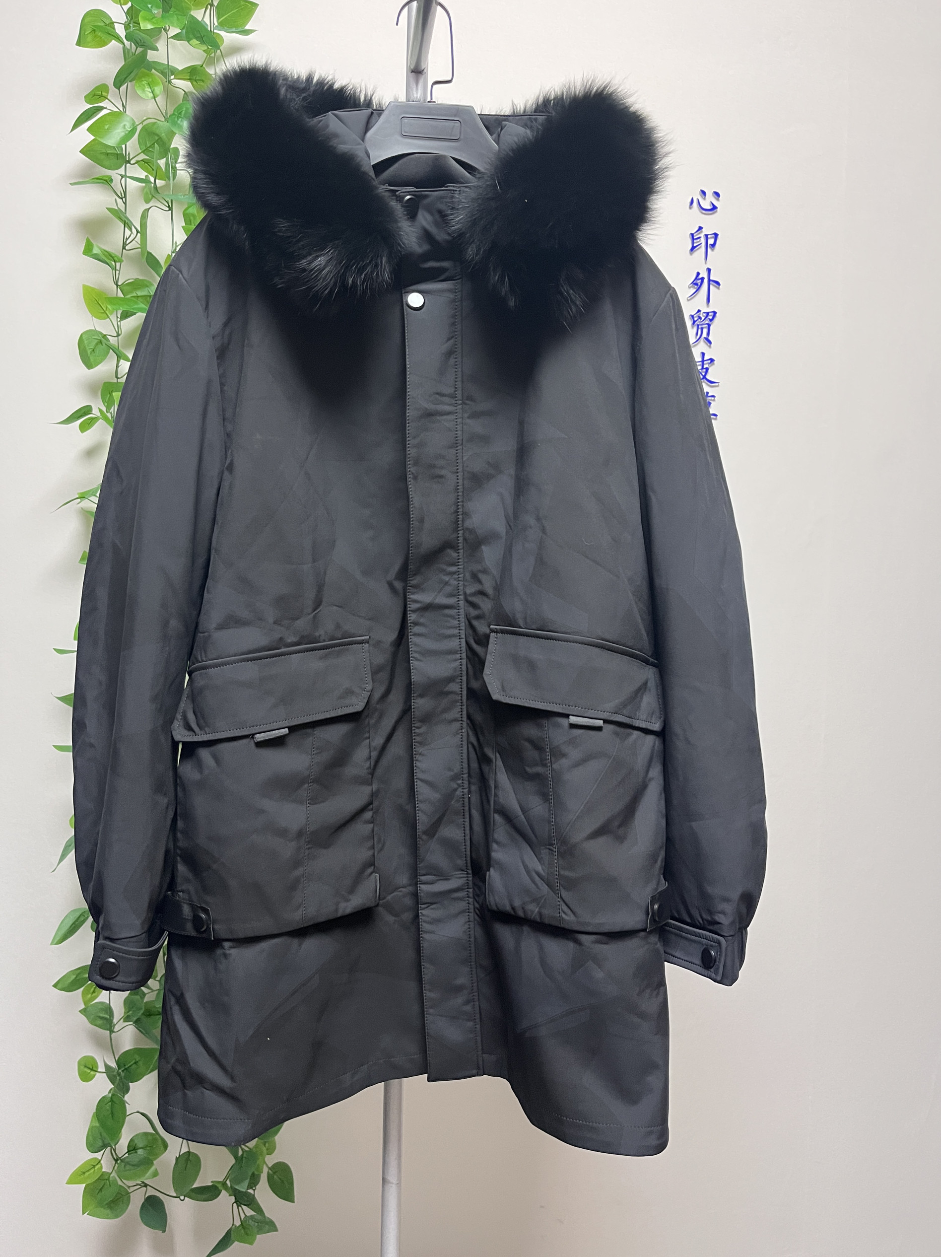 工厂清仓派克服男獭兔毛内胆可拆卸狐狸毛领活里活面加厚保暖特价