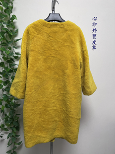 工厂特价清仓羊皮毛一体V领款式九分袖加厚保暖超轻便皮草外套