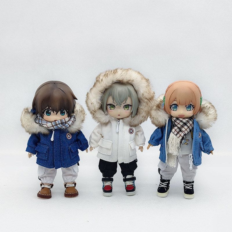 ob11娃衣bjd娃娃阿巳2.0素体棉服外套连帽大衣羽绒服p9 GSC派克服