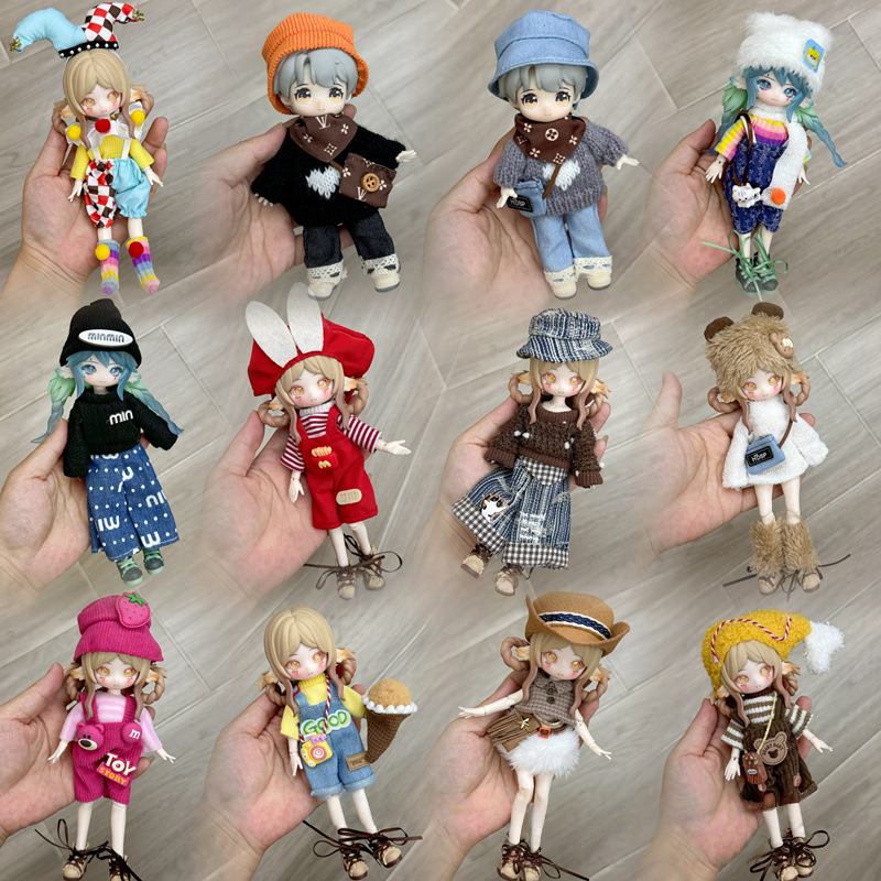 8分bjd12分娃衣ob11盲盒娃娃11-17厘米兽仔邦尼兔潘妮换装裙衣服