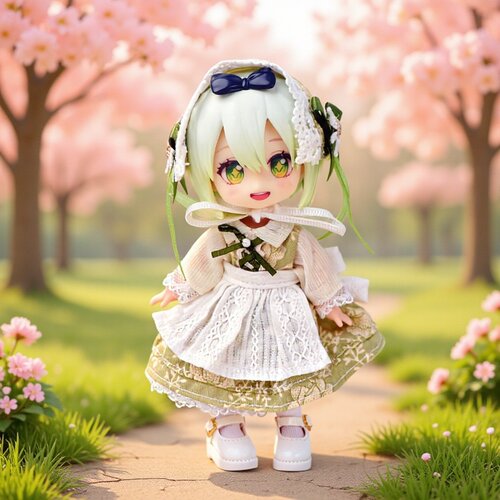 女仆ob11娃衣绿色裙子幼稚园校服套装12分BJD公仔手办uf学院素体