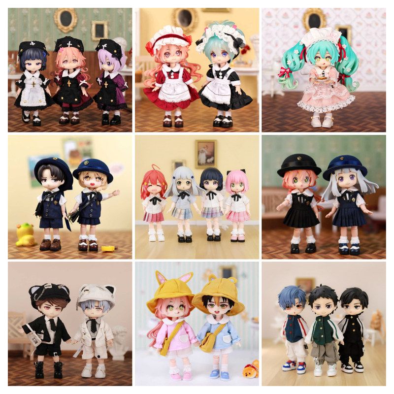 全系列ob11娃衣套装12分素体可穿幼稚园衣服连衣裙现货娃衣P9