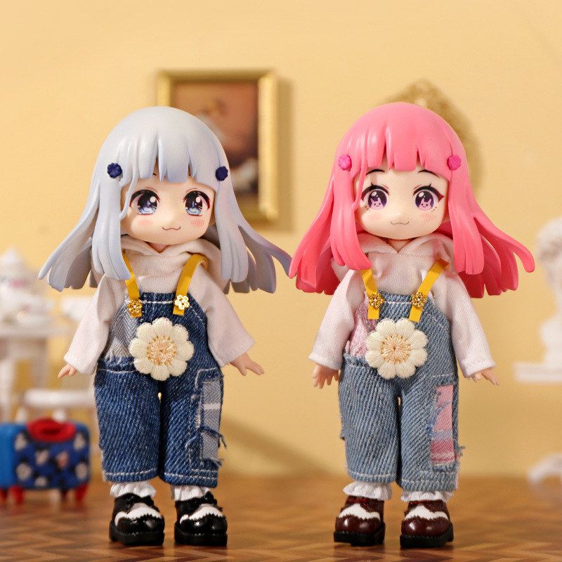 ob11娃衣 破破牛仔裤套装12分素体可穿BJD娃娃配饰GSC现货