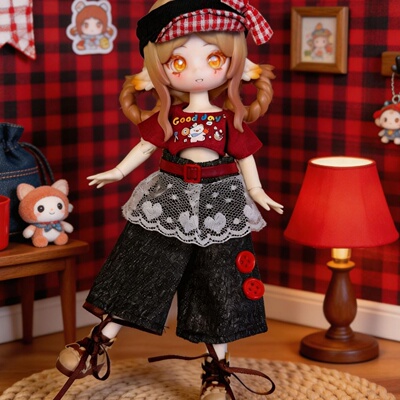 高颜值8分11-17厘米萌娃娃小公主套装20关节女孩BJD女孩生日礼物