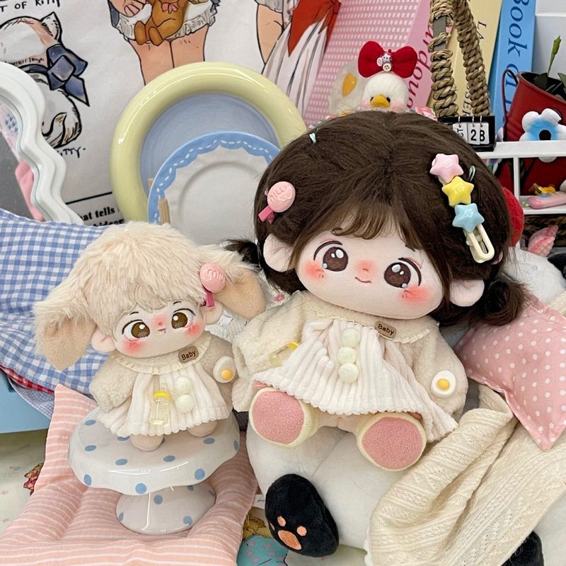 【新品现货】棉花娃娃衣服毛绒小裙子20cm10cm娃衣可爱玩偶服装