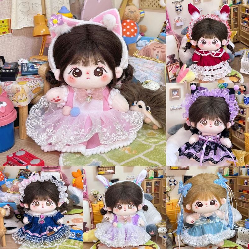 现货便宜价无属性20cm娃衣棉花娃娃衣服洛丽塔公主裙