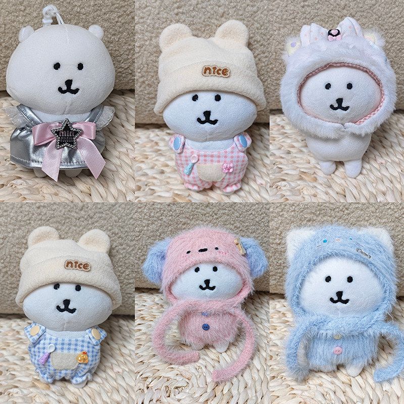 原创娃衣13cm自嘲熊娃衣玩偶挂件衣服韩国娃娃休闲换装着替配件