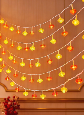 2026新年装饰春节过年气氛灯彩灯闪灯串灯满天星马年灯笼户外防水