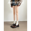 复古日系jk百搭通勤乐福鞋 女英伦风2025新款 骄屿厚底小皮鞋 真皮