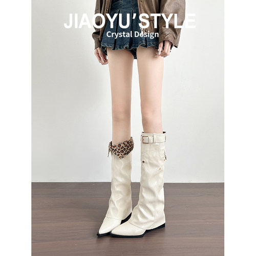 现货！！【免费试穿】牛皮长靴