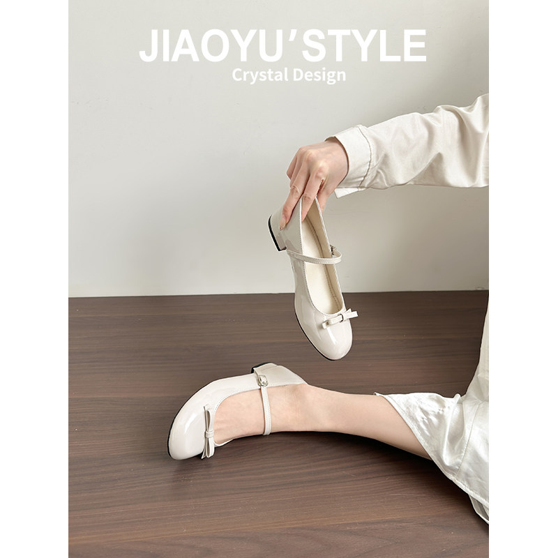 真皮~骄屿法式蝴蝶结玛丽珍鞋女2026新款学院风jk小皮鞋通勤单鞋,女鞋,玛丽珍鞋,淘宝优惠券,粉丝福利购,淘宝优惠卷