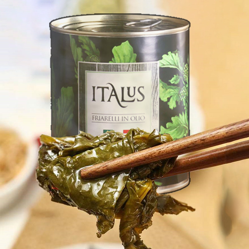 祥佑意味思油浸芜菁叶蔬菜罐头750g 意大利进口那不勒斯披萨配菜