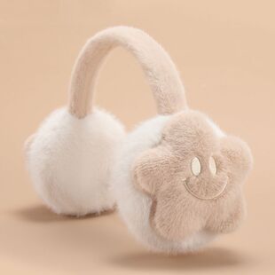 可爱星星女耳套冬季捂子包耳暖防风骑行毛茸茸防寒耳罩防冻保暖