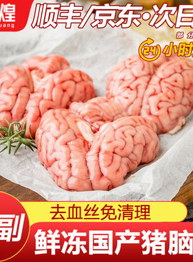猪脑花新鲜猪脑大猪脑冷冻新鲜火锅烧烤食材脑花商用