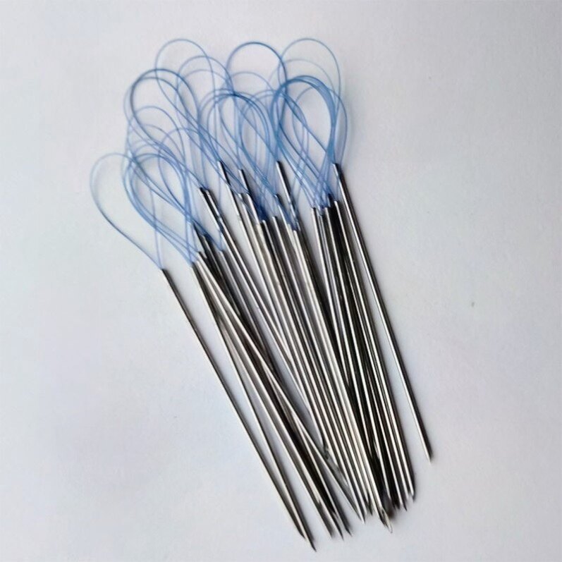 手织假发递针穿引器拉毛针 递针 串珠用针鱼丝线针管不锈钢拉毛针