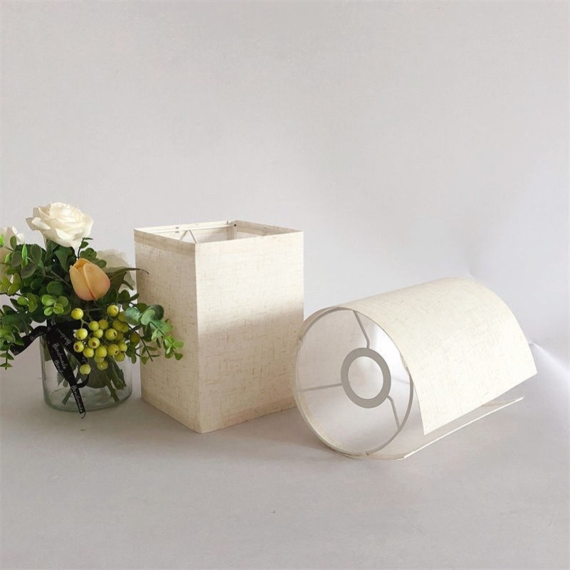 创意可拆卸折叠KD亚麻灯罩壁灯台灯吊灯换新改装配件遮光E27外壳