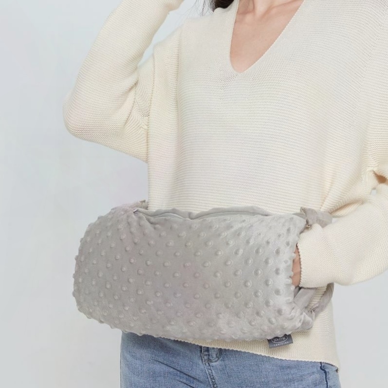 Borth泊斯尔注水暖背暖腰肚热水袋多功能背包双插手暖水袋暖手宝