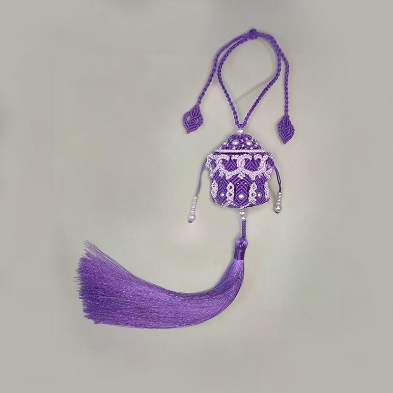 手工编绳镂空香囊挂件DIY编织汉服配饰汽车挂件家居装饰手编国风