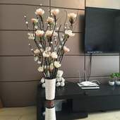 叶脉仿真花花束假花客厅落地干花摆件家居室内装 饰花高端花艺插花