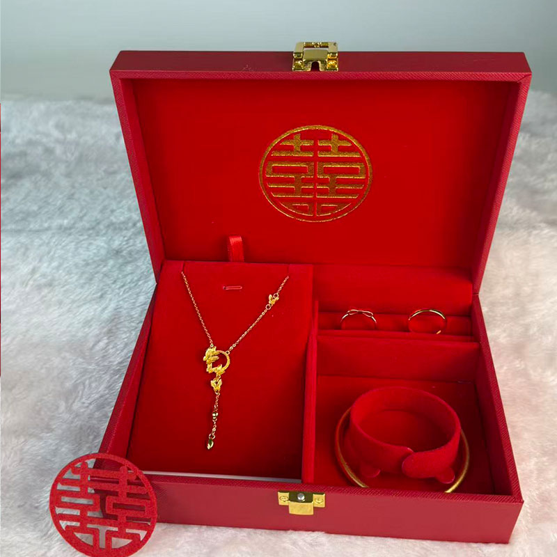 仿真假三金沙金五金首饰套装订婚手镯
