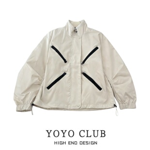 时尚 新款 设计百搭感显瘦外套潮 冲锋衣女2026春季 品牌折扣欧货大码