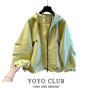 高级感超好看冲锋衣女潮 休闲冲锋衣2026新款 品牌折扣胖MM大码 韩版