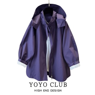 英伦风洋气风衣女潮 宽松显瘦外套2026春新款 品牌折扣胖MM大码 韩版