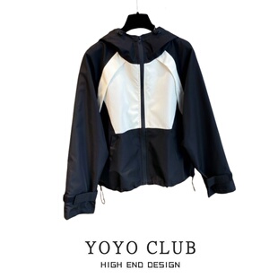 品牌折扣2026春季 连帽冲锋衣欧货气质显瘦设计感夹克外套女潮 新款