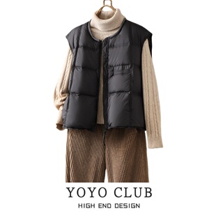 品牌折扣胖MM美式 外套 复古慵懒风立领马甲2025秋冬新设计感宽松款