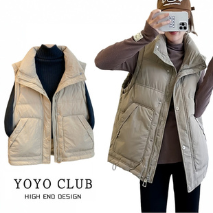 百搭加厚外套 超好看羽绒棉马甲2025秋冬韩版 品牌折扣胖MM大码 新款